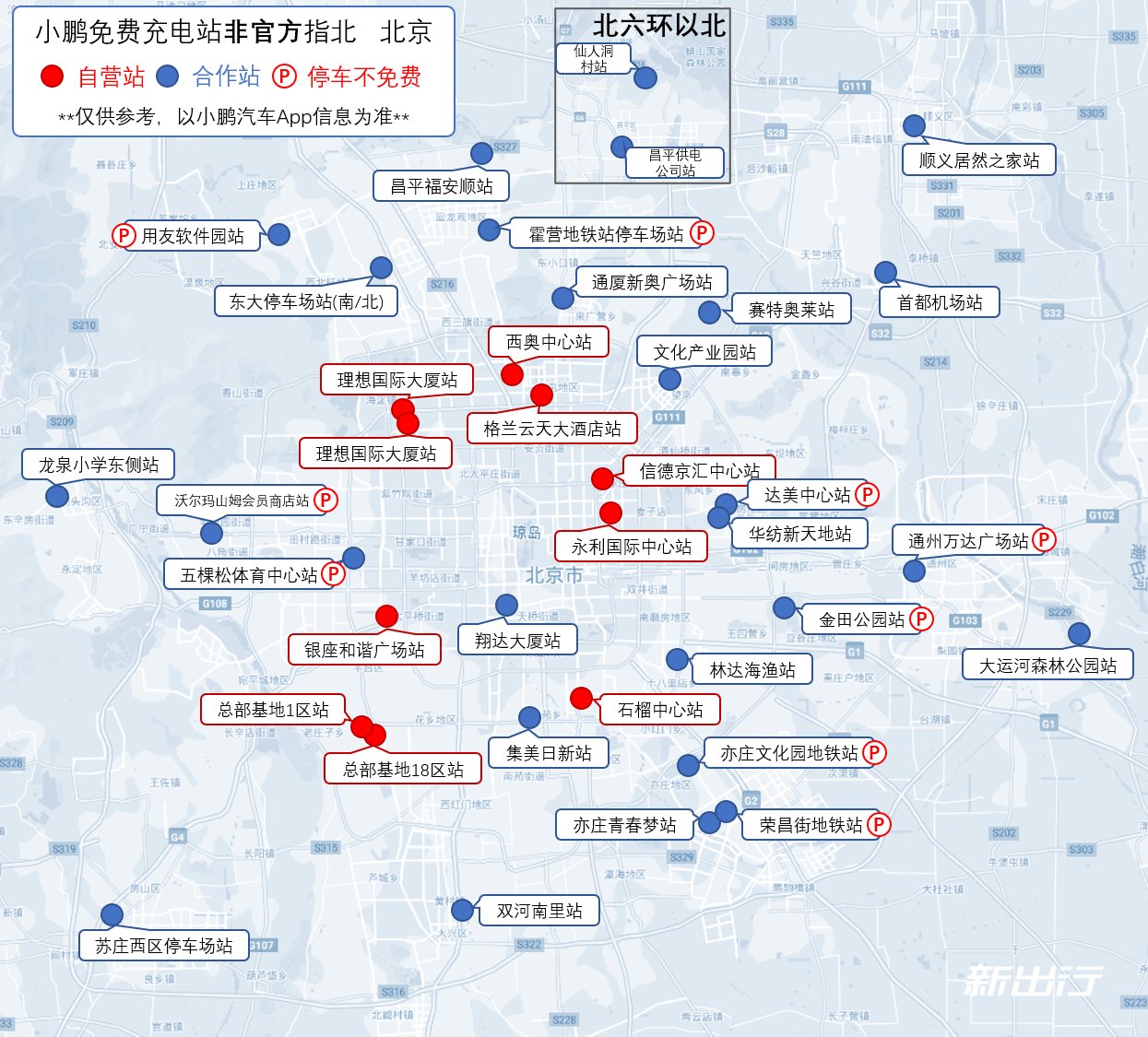 北京地区小鹏免费充电站非官方指南含车友实探体验